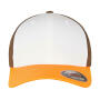 3-Tone Flexfit Cap - Neonorange/White/Olive - S/M