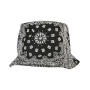 Bandana Print Bucket Hat - Black - One Size